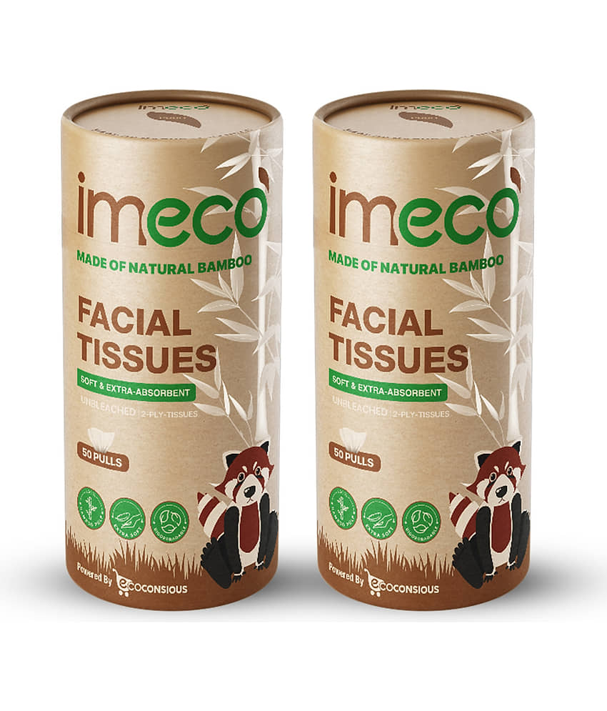 IMECO Car Tissue Dry Wipes ( 100 Pcs ) Pack of 2