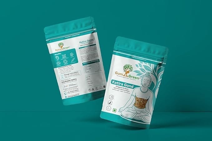 Gum & Green Gond Katira (Tragacanth Gum) | 100% Natural & Edible Ayurvedic Superfood | Cooling & Digestive Pure Summer Coolant for Sharbat & Falooda | Promotes Skin Glow & Digestion | FSSAI Certified | 250g view 2