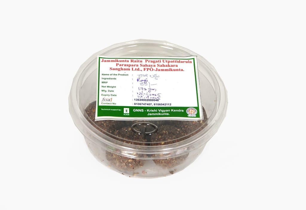 Jammikunta Raitu Pragati Utpattidarula Ragi Laddu, 170g