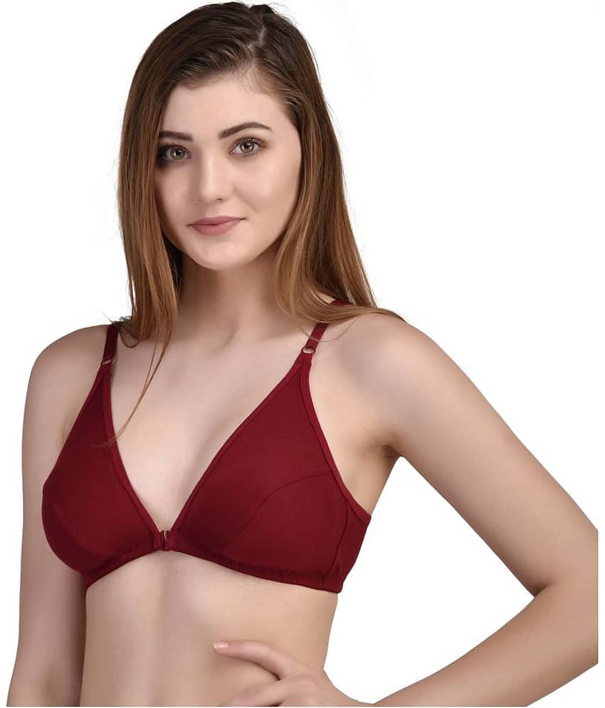 Desiprime Pack of 2 Poly Cotton Non Padded Women's Front Closure ( Multi Color ) view 2