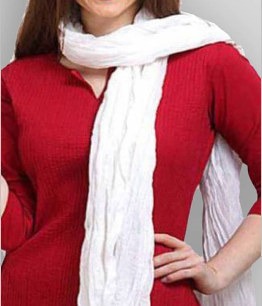 Apratim White Cotton Dupatta view 2