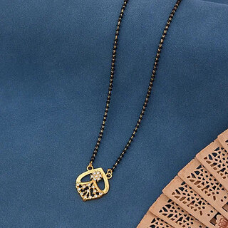 Designer and stylish Gold Plated Mangalsura for Women Alloy Mangalsutra view 2