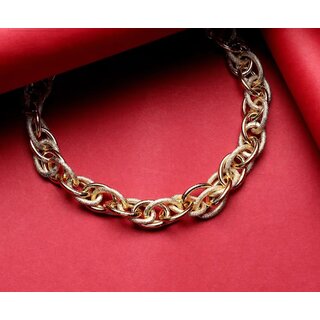 Fashionable Twisted gold plated Neck Chain For women view 2
