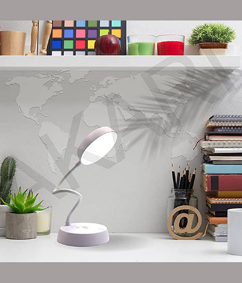 IDOLESHOP - White Study Table Lamp ( Pack of 1 ) view 2