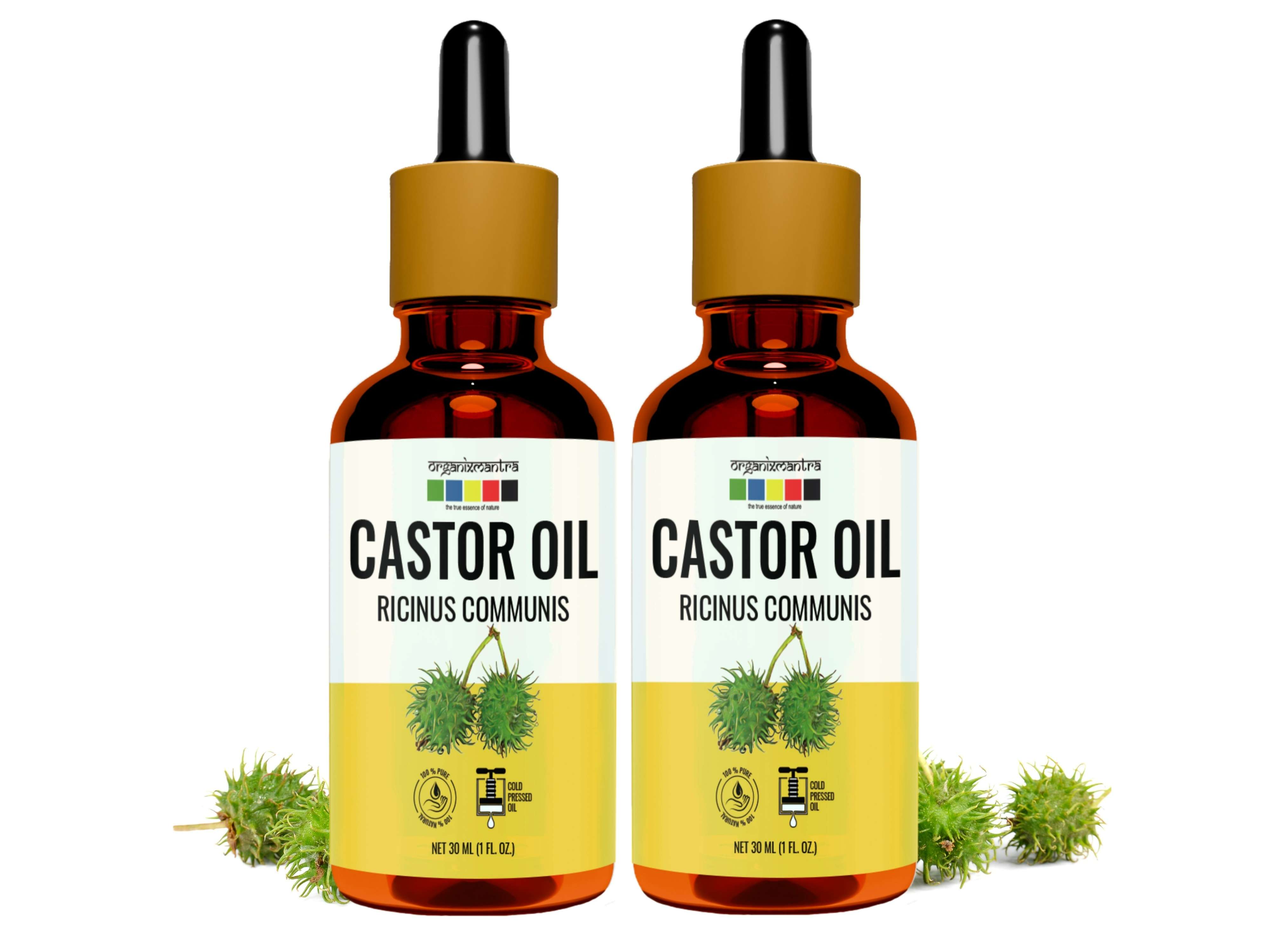 Organix Mantra Castor Oil, Cold Pressed Organic Oil ( Pack Of 2) - 60 Millilitre