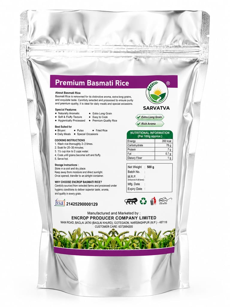 SARVATVA Premium Basmati Rice - 500g view 2