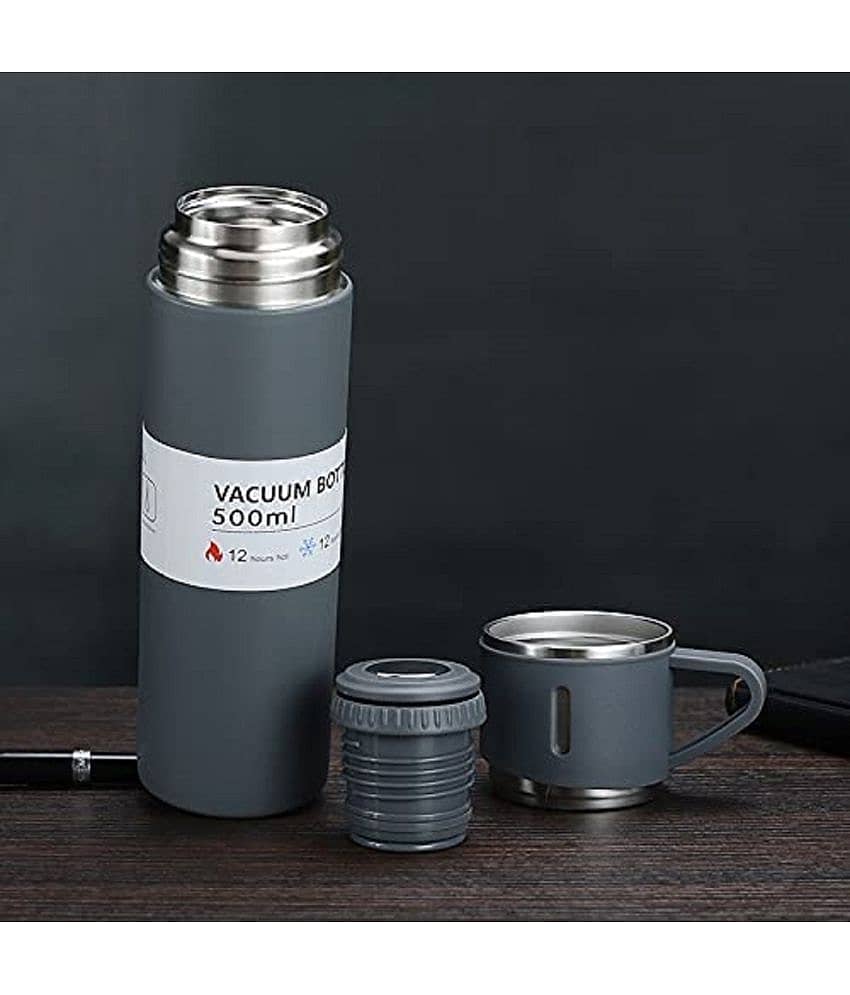 Saykhus Steel Vacuum Flask Black Steel Flask ( 500 ml ) view 2