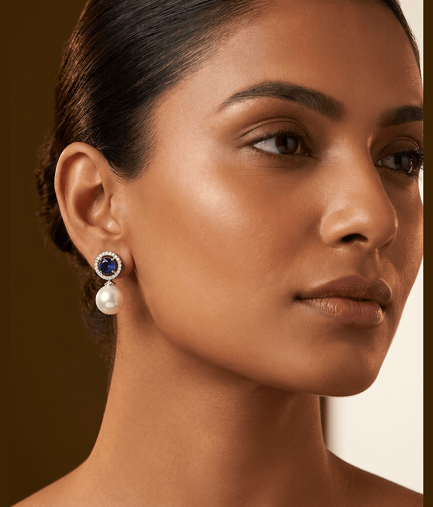 AKLINA Pink Danglers Earrings ( Pack of 1 )