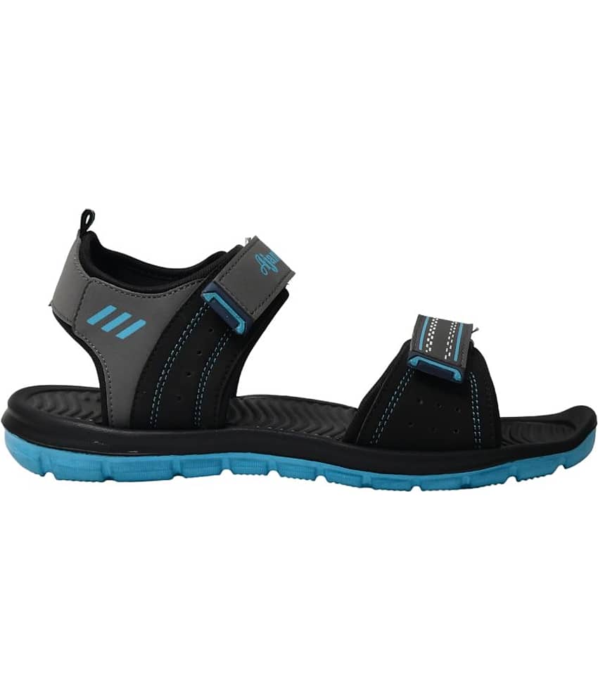 Ajanta - Black Men's Floater Sandals view 2
