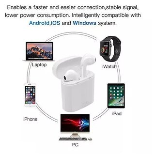 Wireless Bluetooth Earbuds With MIC, White view 2