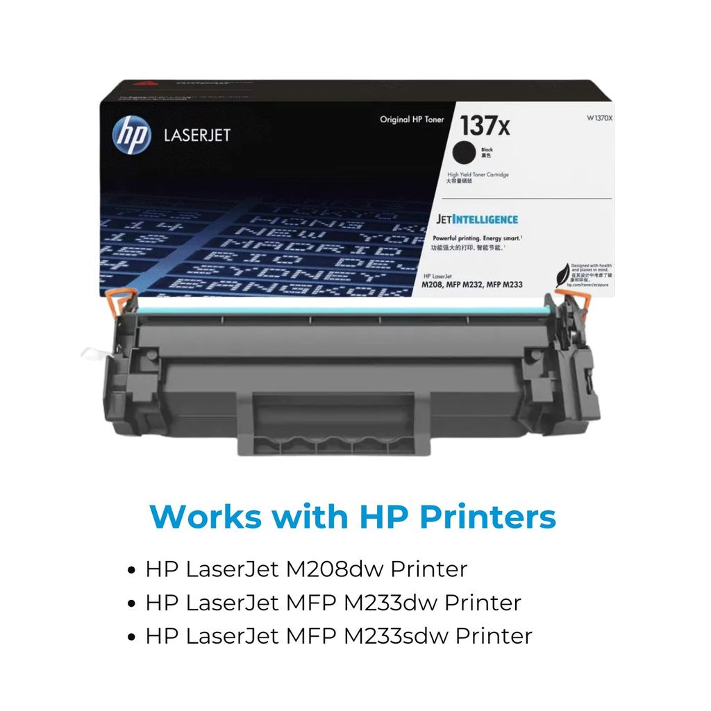 HP 137X Black Original LaserJet Toner Cartridge (W1370X)