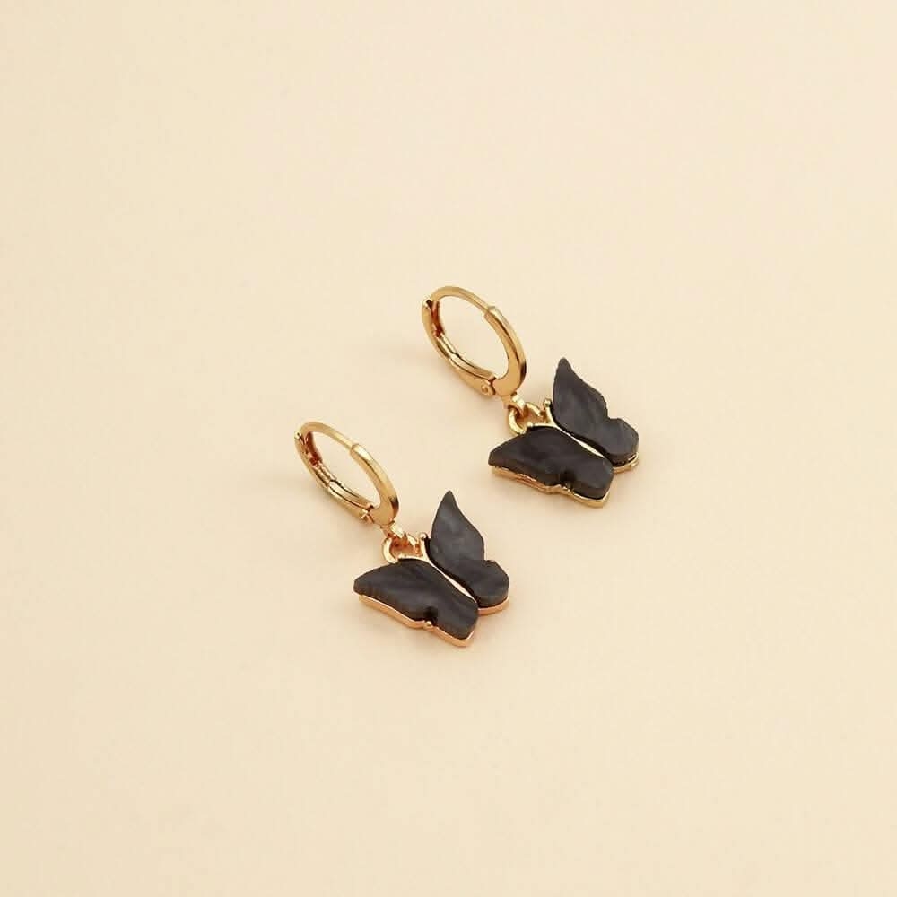 Pinapes Clip on Earrings for Women and Girls (Black, Pack of 2) view 2