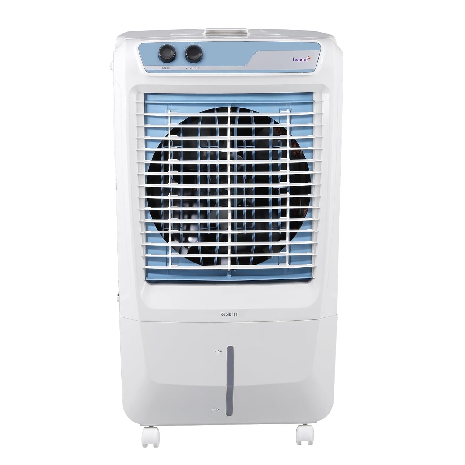 Livpure Koolbliss Desert Air Cooler - 65 L, 190W Motor with Thermal Overload Protection, Big Ice Chamber, Antibacterial Honeycomb Pads, Inverter Compatibility, 2 Years Warranty on Motor - White