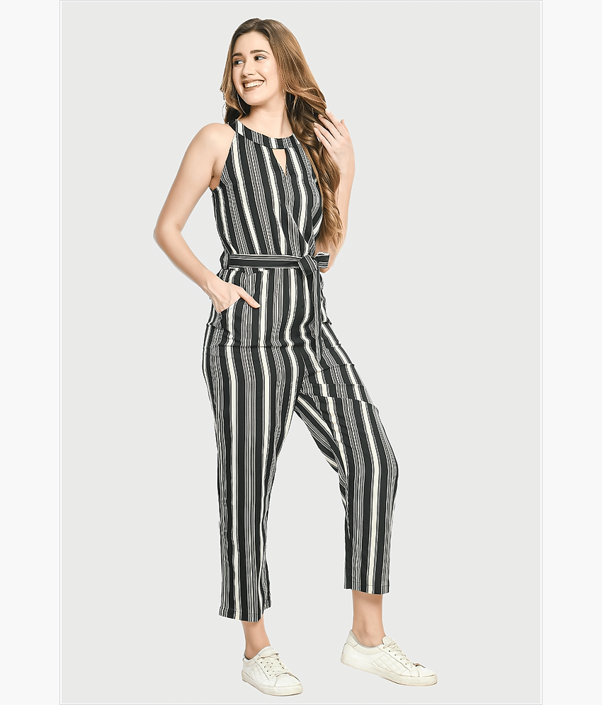 PREEGO - White Crepe Regular Fit Women's Jumpsuit ( Pack of 1 ) view 2