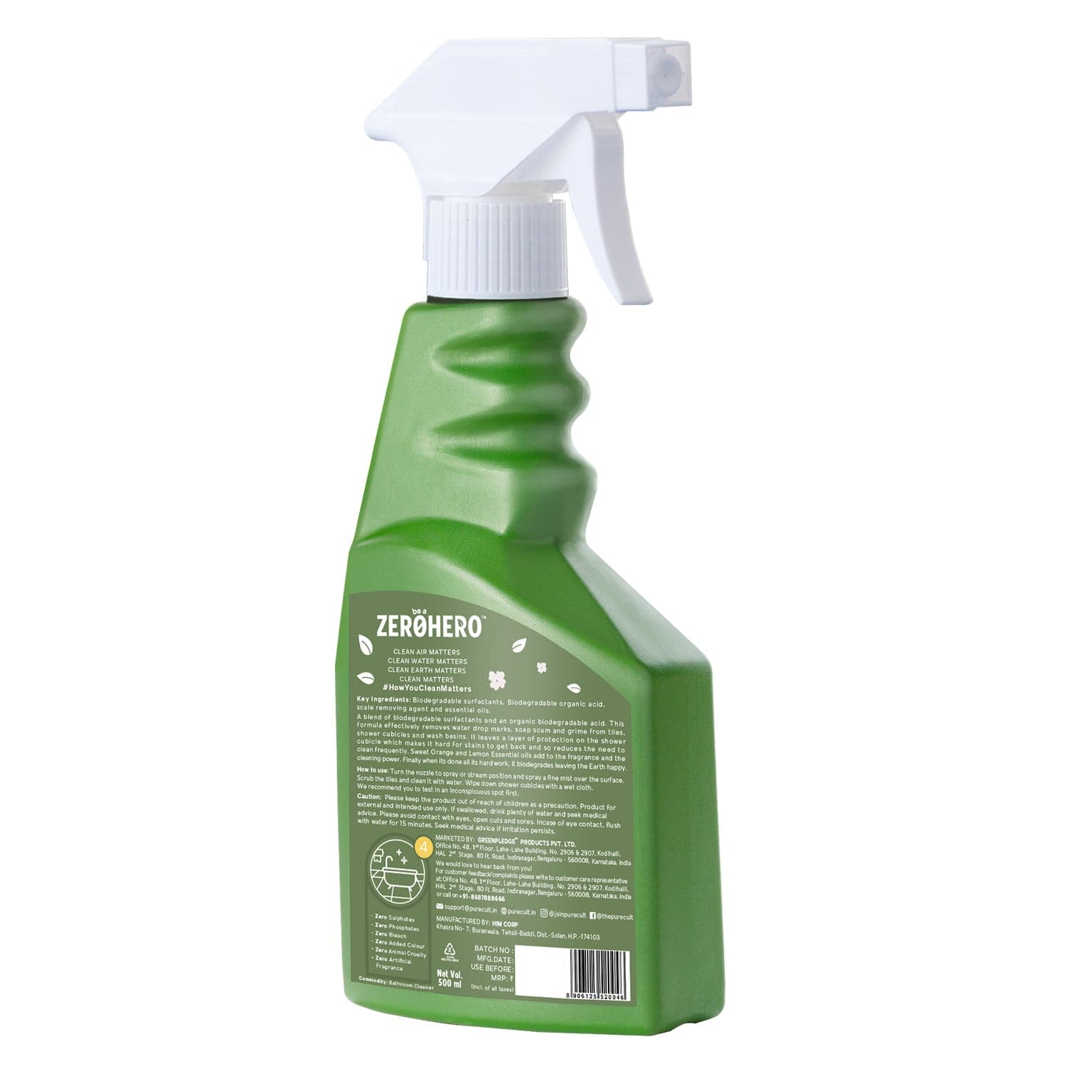 PureCult Bathroom Cleaner Spray, 500 ml view 2