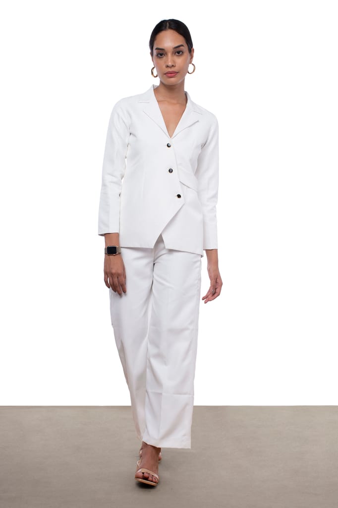 CLASSIC OVERLAP BLAZER CO-ORD SET view 2