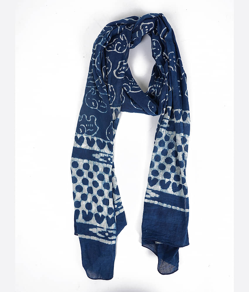 STYLE SHOES Blue Cotton Women's Stole ( Pack of 1 )