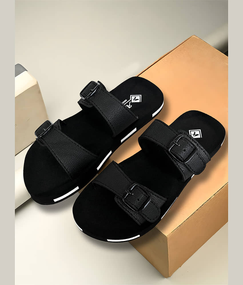 Altek Black Men's Thong Flip Flop view 2