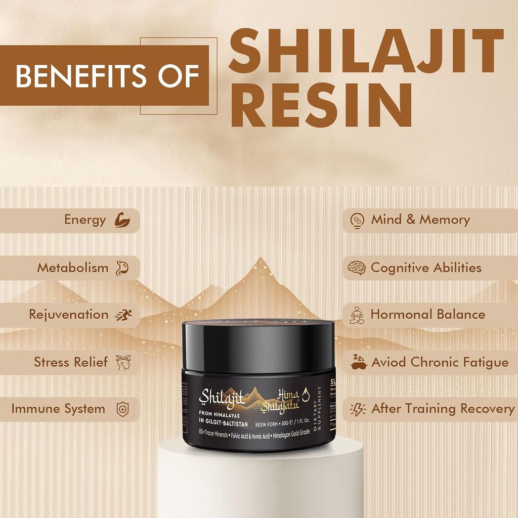 Hima Shilajit - 100% Pure Himalayan Shilajit Resin | Natural Energy Booster & Vitality Enhancer | Ayurvedic Health Supplement for Stamina, Immunity, and Wellness