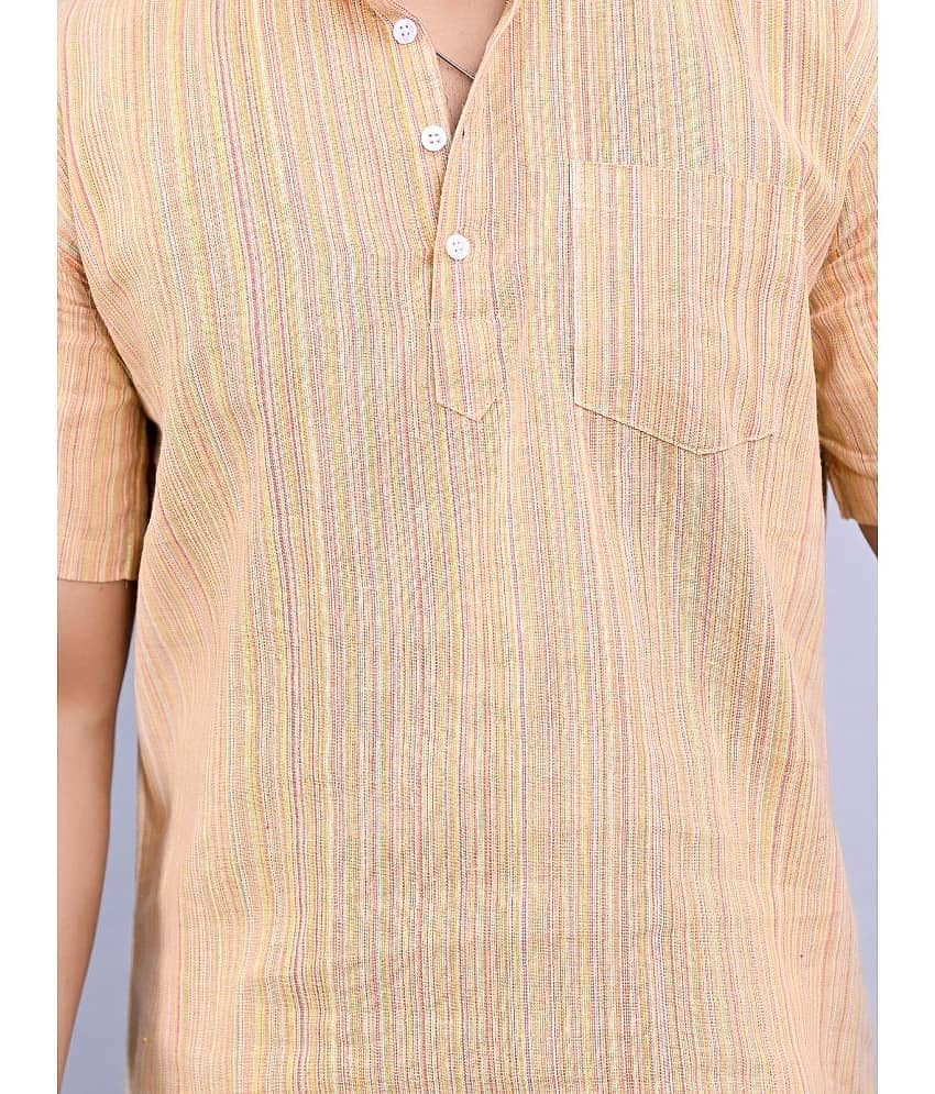 QuaClo - Brown Cotton Men's Regular Kurta ( Pack of 1 ) view 2