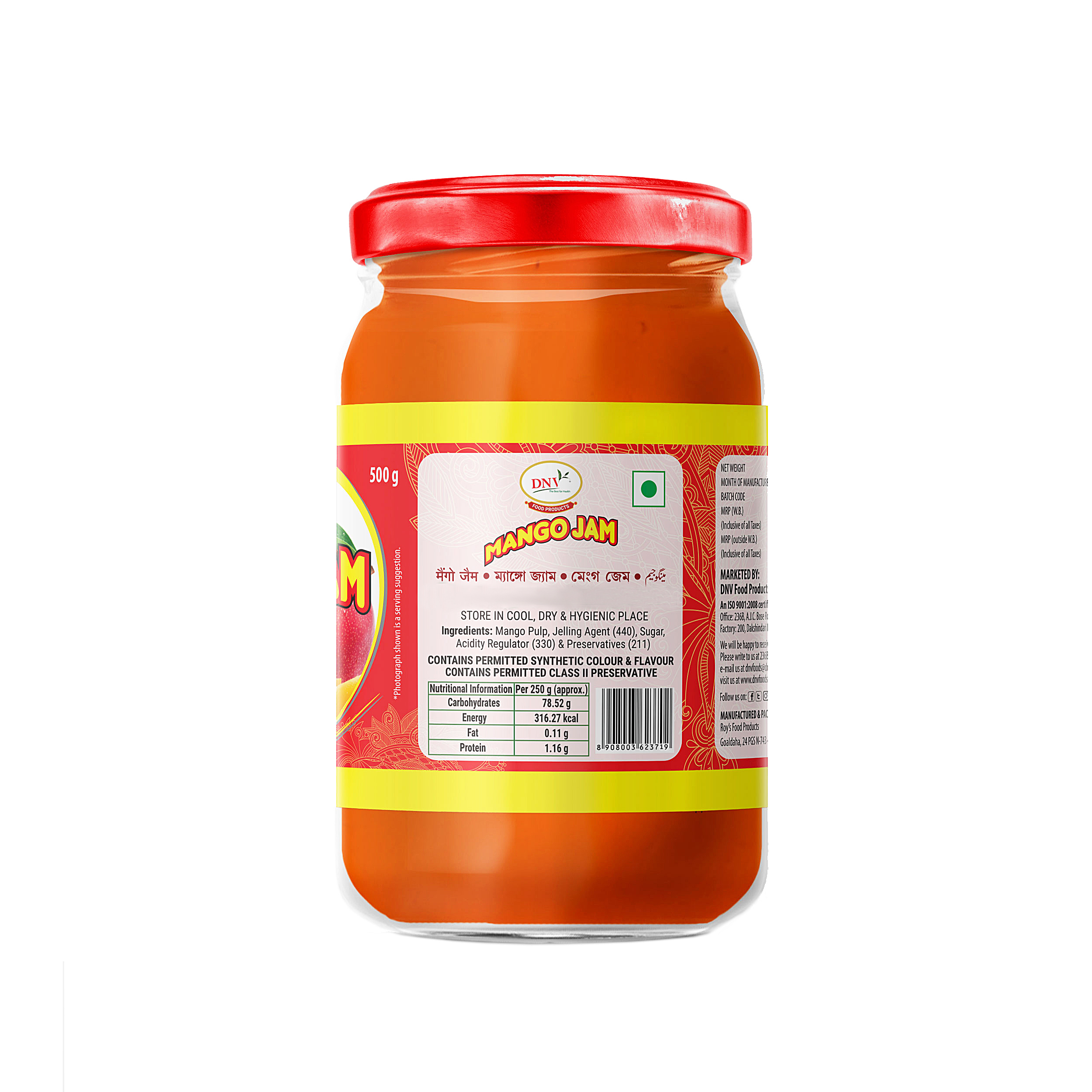 DNV Foods Jam Mango, 500 gm view 2