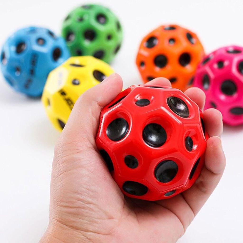 Moon Ball with High Bounce for Kids, Jumping Rubber Toy, Super Bouncy Ball for Children's Play view 2