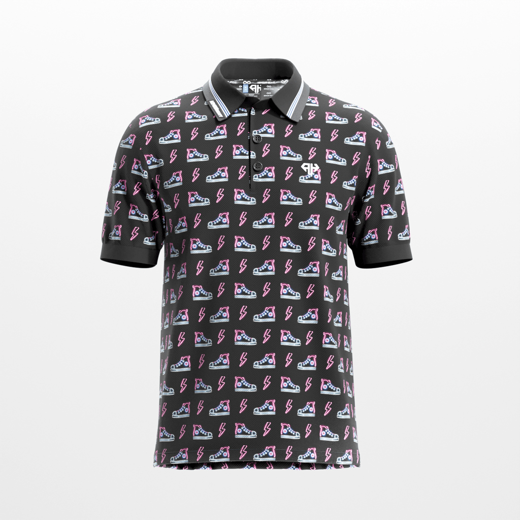 AH Sneaker Head Black Classic Polo view 2
