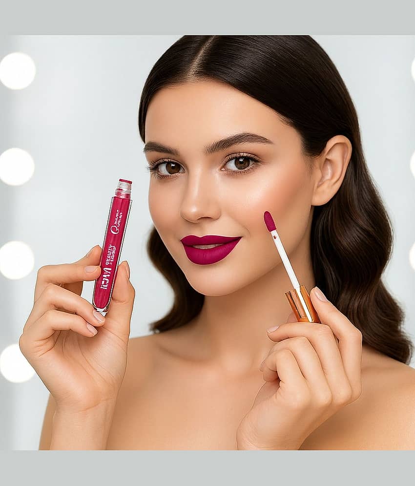 Beauty Women Pink Matte Long Lasting Liquid Lipstick ( Pack of 1 ) view 2