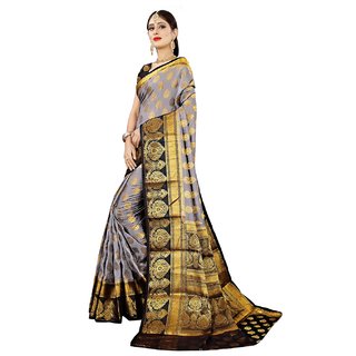 SHIVAM CREATION WOMEN'S BANARASI ART SILK SAREE WITH BLOUSE PIECE view 2