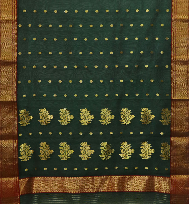 Handloom Chanderi Silk Saree view 2
