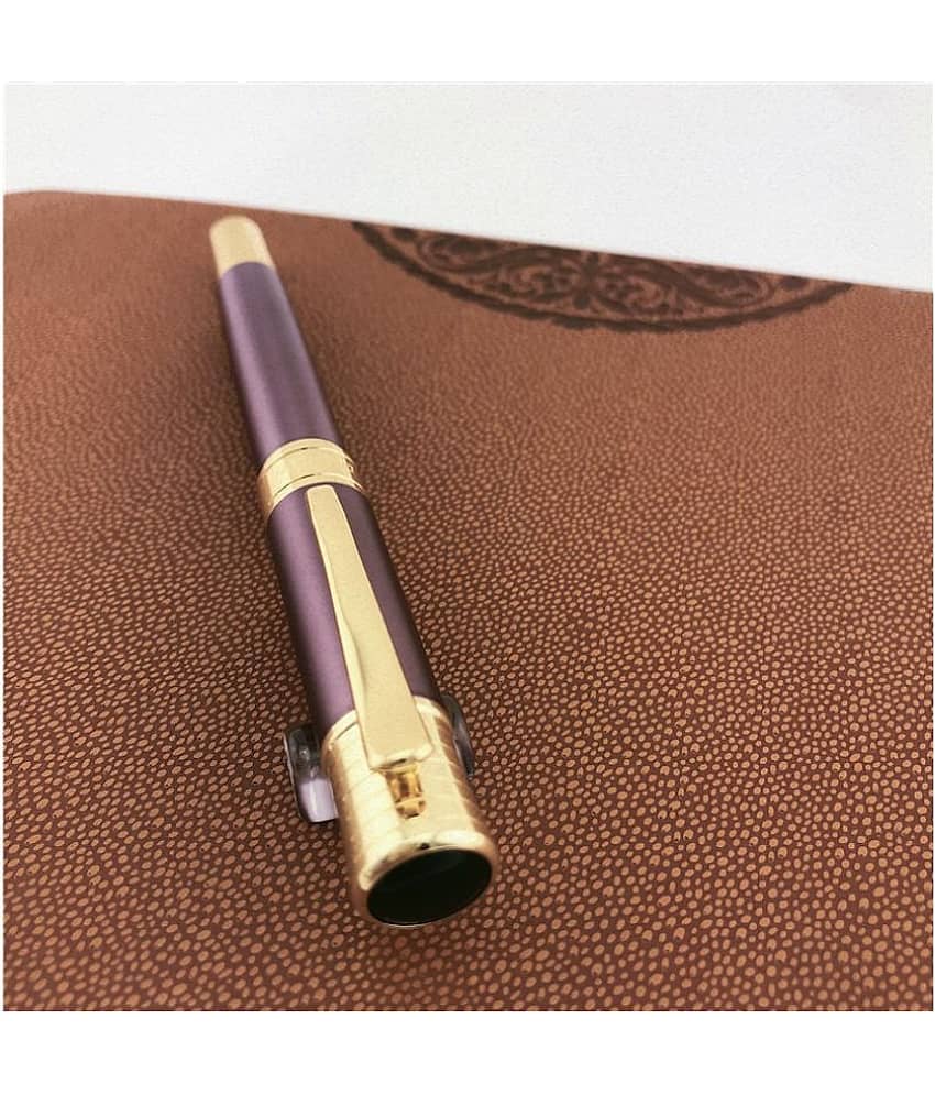 Hayman Dikawen 24 CT Gold Plated Fountain Pen With Box (P-138) view 2