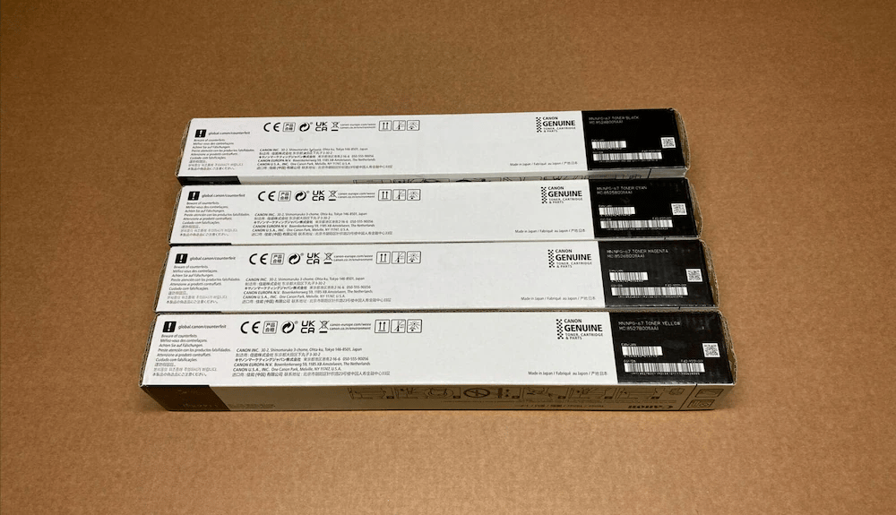 Canon NPG-67 Black Cyan Magenta Yellow Toner Cartridge Set, Use For Printer C3320 C3330 C3725 3200 view 2