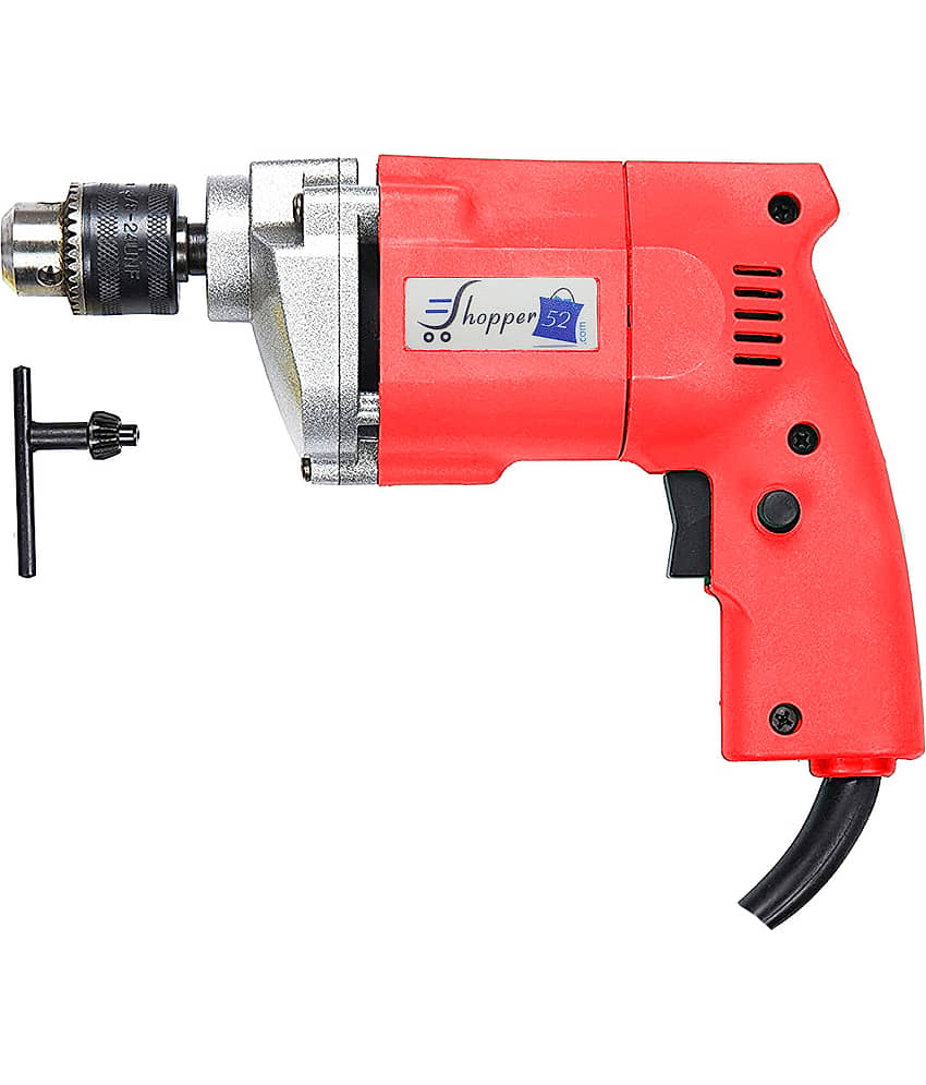 Shopper52-Powerful Simple Electric Drill Machine 10mm With Free 13Pcs HSS Drill Bits Combo view 2