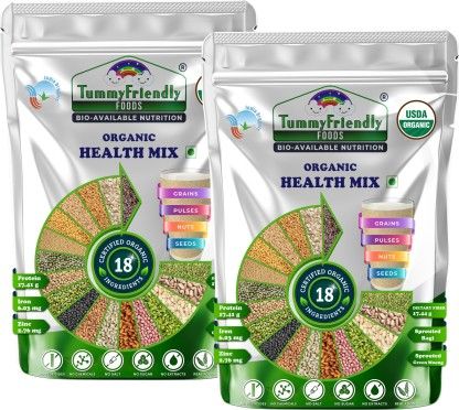 TummyFriendly Foods Organic Health Mix For Kids and Adults, No Pesticides, No Chemicals, 100 gm each (Pack of 2)