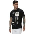 Mufti Black & Navy Graphic Print T-Shirt view 2