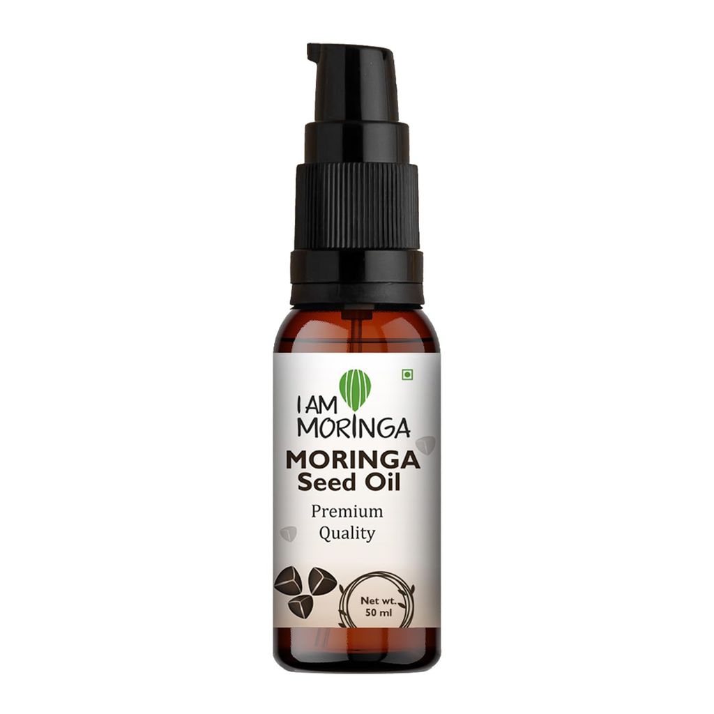 I AM MORINGA Moringa Oil 50ml, 100% Natural Premium Moringa Seeds Extract for Hair Growth, Skin Care and Moisturizing Dry Skin Oil for Men and Women