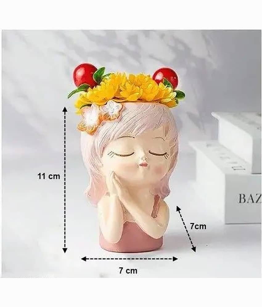 PICKARTME Cute Beautiful Combo Flower Girls Succulent Planter Pots Container | Garden Decor Set for Home Office Desktop Gift Decoration (Flower Girl (Pack of 4)) view 2