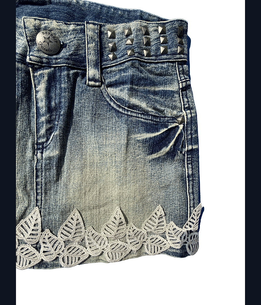 CIEARO VINTAGE Pack of 1 Girls Denim Shorts ( Navy Blue ) view 2