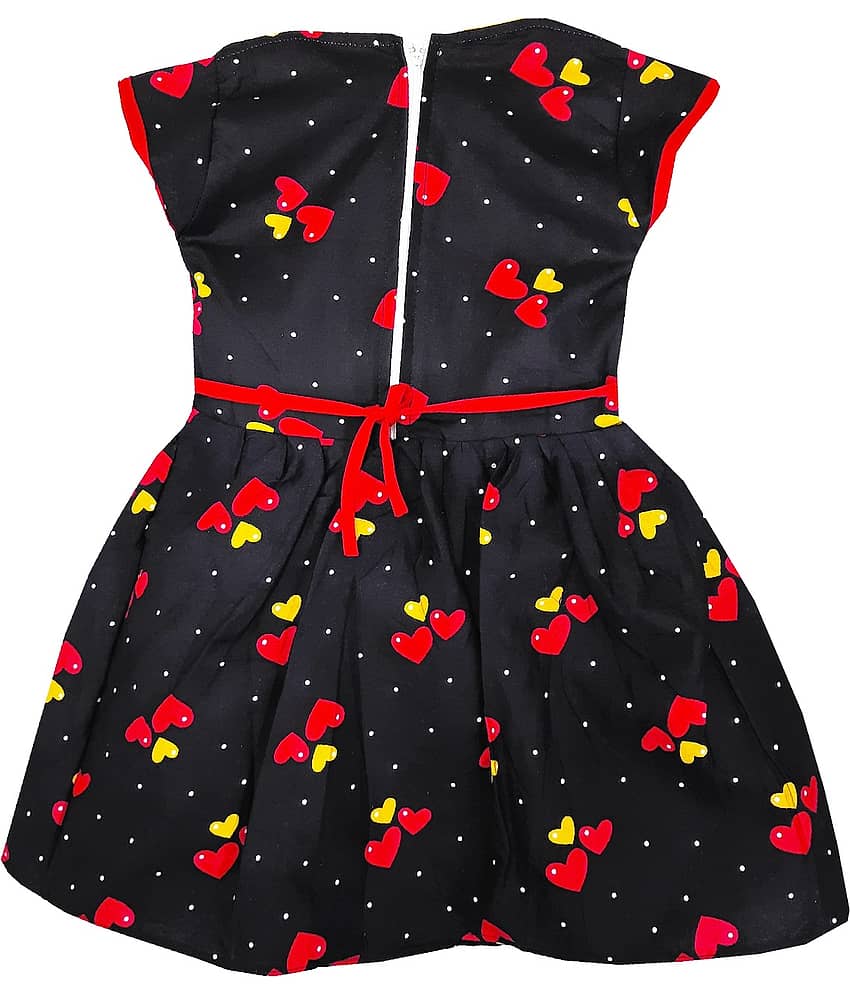 LITTLE PANDA 100% Cotton Skater For Girls ( Pack of 1 , Red ) view 2