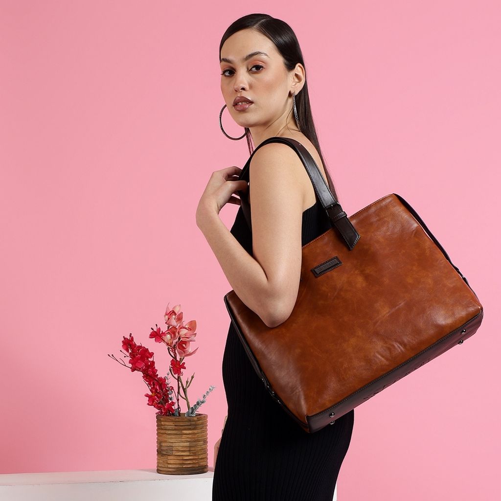 VISMIINTREND Office Bag for Women Upto 15.6 Inch Laptop | Travel Handbag | Pu Leather Stylish Tote Bag | Trendy Office Use Sling Bag | Diwali Gift for Mother | Wife view 2