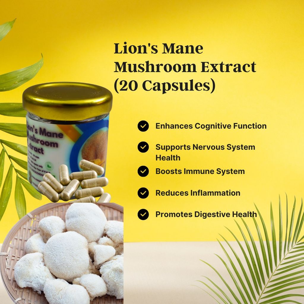 Lion's Mane Mushroom Extract (20 Capsules) view 2
