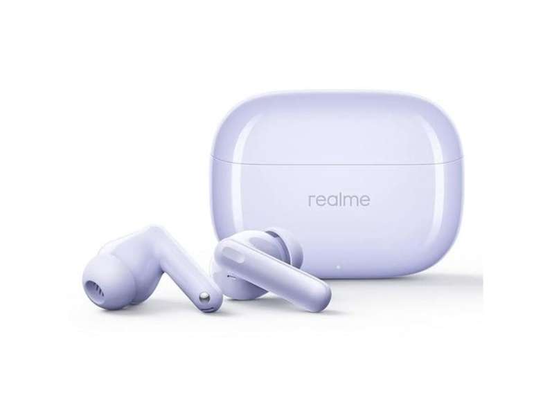 Realme Buds T310 with 12.4mm Driver, 46dB ANC, Spatial Audio and upto 40 hours Playback Bluetooth True Wireless - Monet Purple view 2