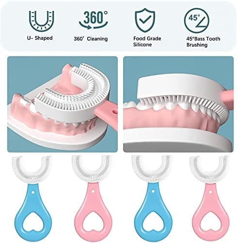 GLOWSERIE Gentle Baby Tongue Scraper & Gum Massager Cleaning Brush view 2