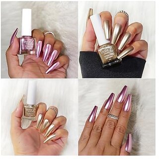 Nail Polish Set for Women 12-Free Vegan Cruelty-Free Quick Dry Long Lasting High Gloss Chip Resistant Nail Paint Combo Set for Women Made in India Set of 2 Champagne Sparkle view 2