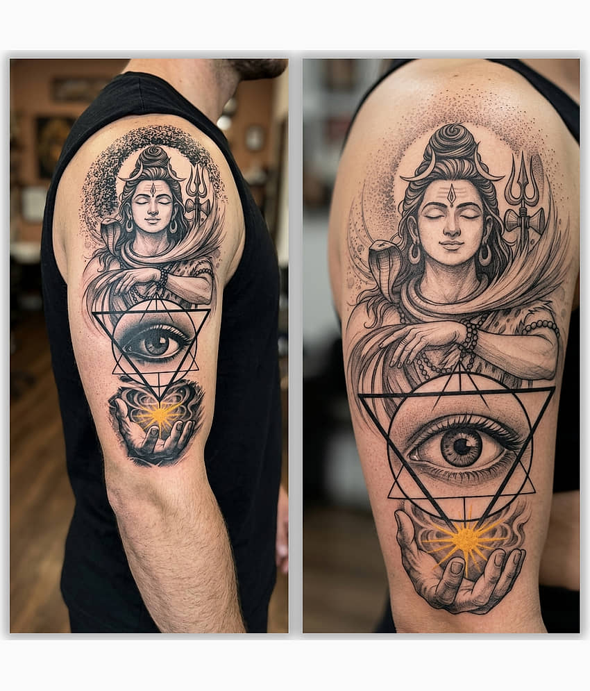 The Canvas Arts Lord Mahadev Calm Position Temporary Tattoo Body Tattoo view 2