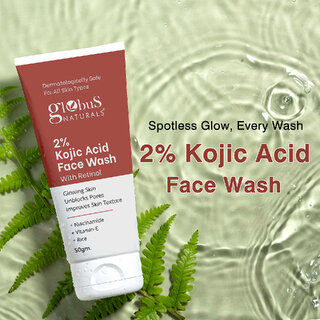 Pack of 2 Globus Naturals Kojic Acid Face Wash Enriched with Retinol & Niacinamide, 50gm, All Skin Types view 2