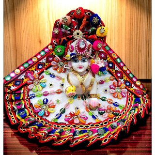 Handcrafted Laddu Gopal Ji Dress with Turban Devotional Idol Attire
