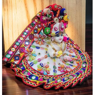 Handcrafted Laddu Gopal Ji Dress with Turban Devotional Idol Attire view 2