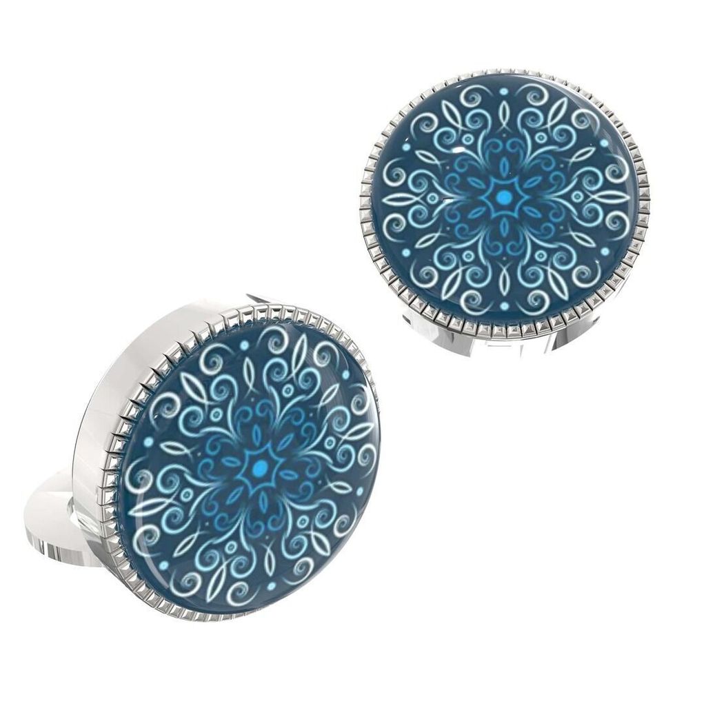 The Smart Buttons - Shirt Button Cover Cufflinks for Men - Motifs Design Pattern view 2