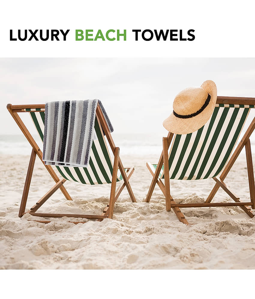GrihaLakshmi - Cotton Turquoise Solid Bath Towel ( Pack of 1 ) view 2